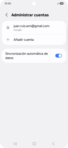 Pulsa Añadir cuenta.