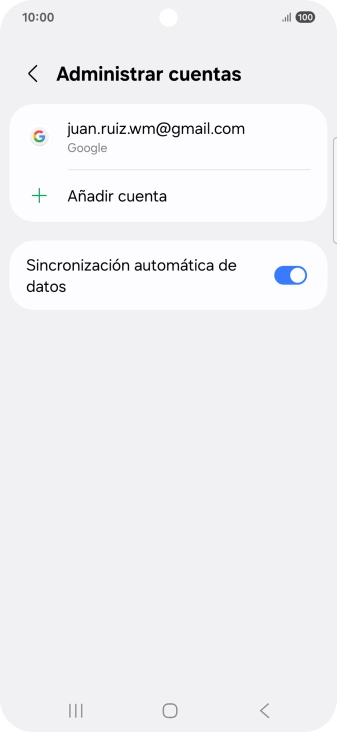 Pulsa Añadir cuenta.