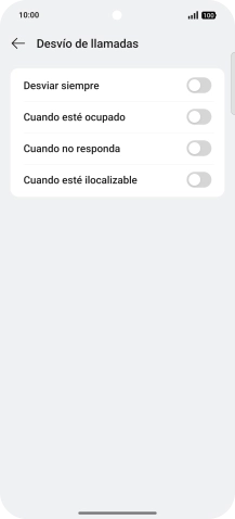 Pulsa el indicador  junto al tipo de desvío deseado.