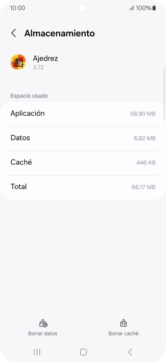 Pulsa Borrar caché.