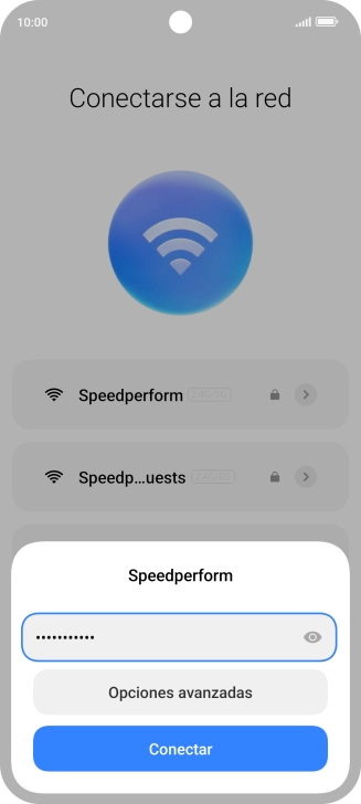 Introduce la contraseña de la red wifi y pulsa Conectar.