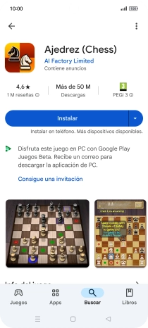 Pulsa Instalar y sigue las indicaciones de la pantalla para instalar la app.