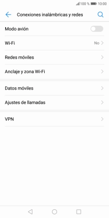 Pulsa Redes móviles.