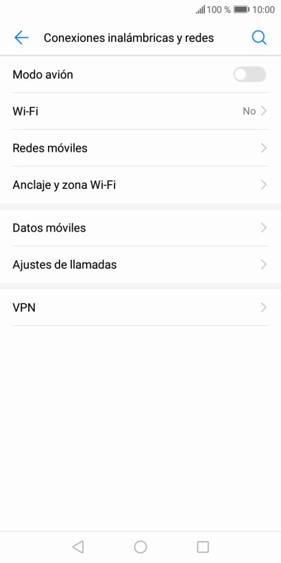 Pulsa Redes móviles.