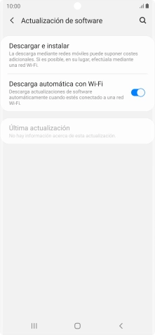 Pulsa Descargar e instalar. Si hay una versión de software nueva disponible, aparecerá ahora en la pantalla. Sigue las indicaciones de la pantalla para actualizar el software del teléfono.