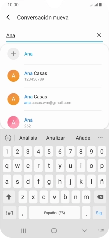 Pulsa el contacto deseado.