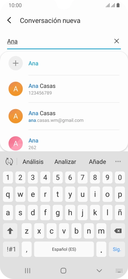 Pulsa el contacto deseado.