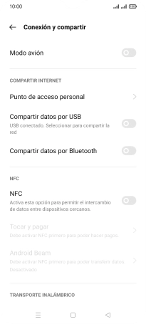 Pulsa Punto de acceso personal.