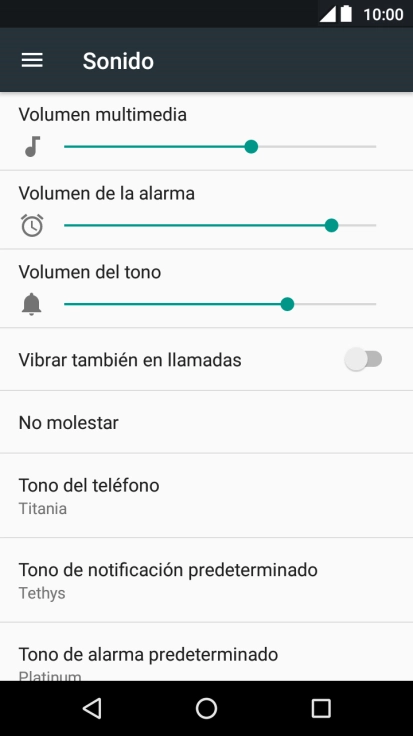 Pulsa Tono del teléfono.