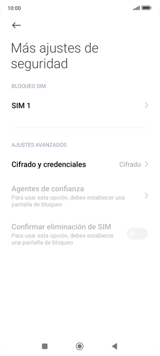 Pulsa el nombre de la tarjeta SIM.