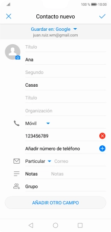 Pulsa el icono de guardar.