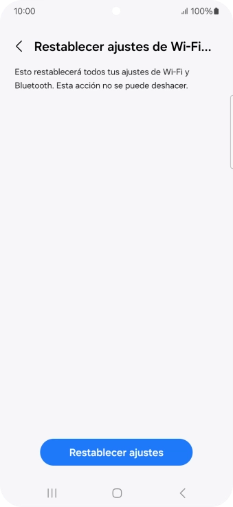 Pulsa Restablecer ajustes.
