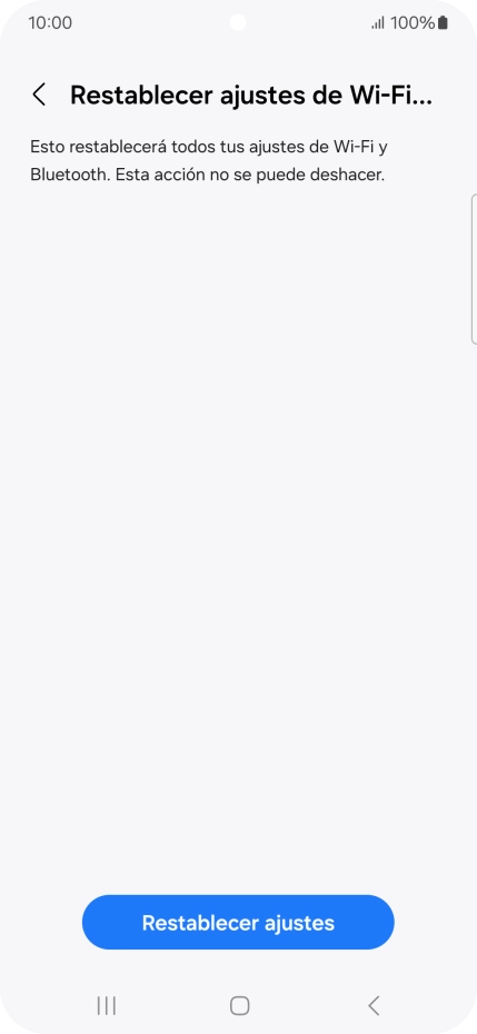Pulsa Restablecer ajustes.