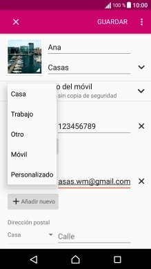 Pulsa el tipo de correo electrónico deseado.