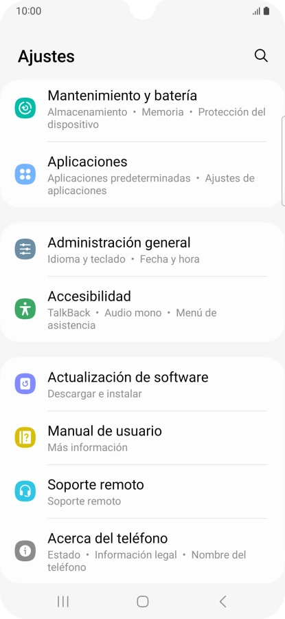 Pulsa Actualización de software.