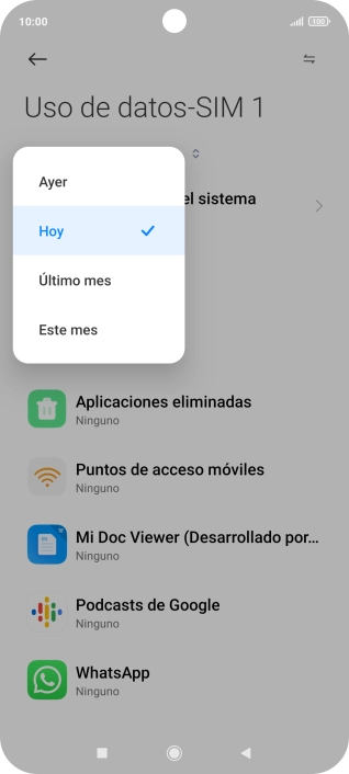 Pulsa el ajuste deseado.