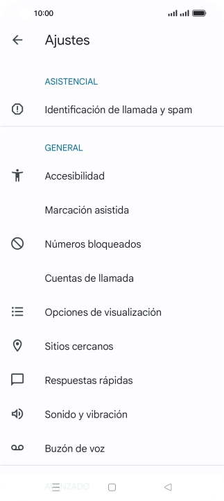 Pulsa Cuentas de llamada.