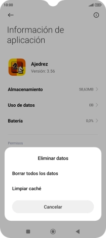 Pulsa Limpiar caché.