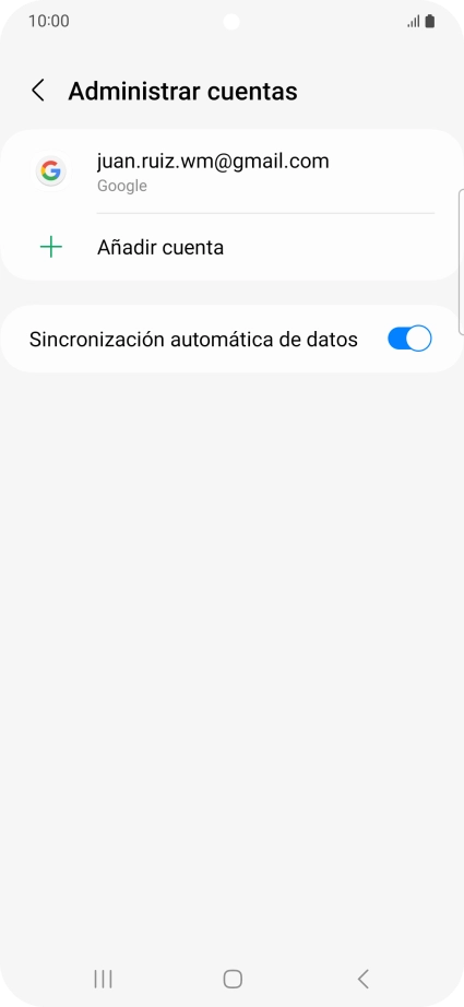 Pulsa Añadir cuenta.