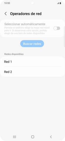 Pulsa la red deseada.