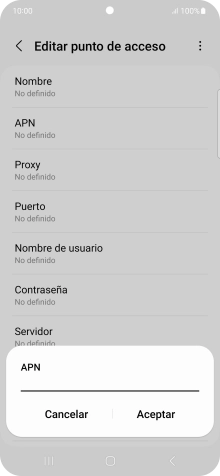 Introduce airtelwap.es y pulsa Aceptar.