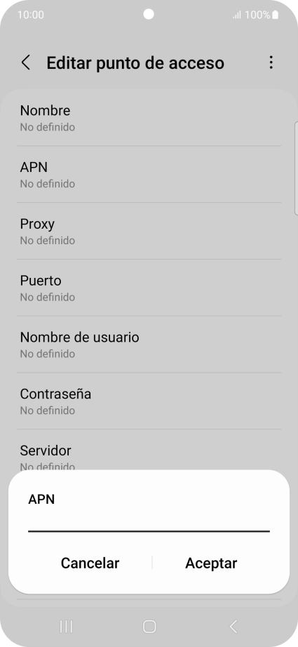 Introduce airtelwap.es y pulsa Aceptar.