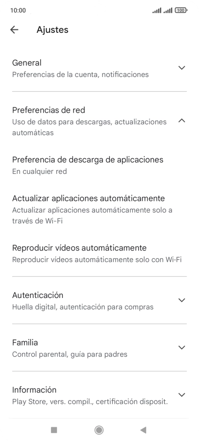 Pulsa Actualizar aplicaciones automáticamente.