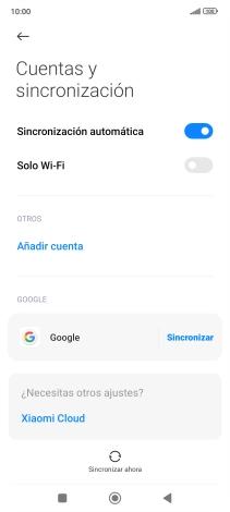 Pulsa la cuenta deseada.