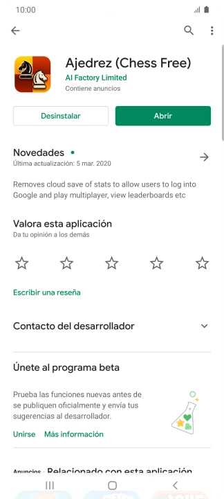 Pulsa Desinstalar.
