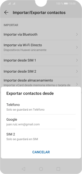 Pulsa Teléfono.