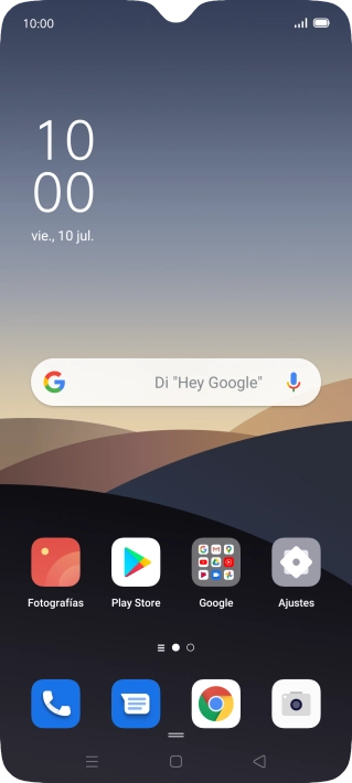 Desliza el dedo hacia arriba por la pantalla.