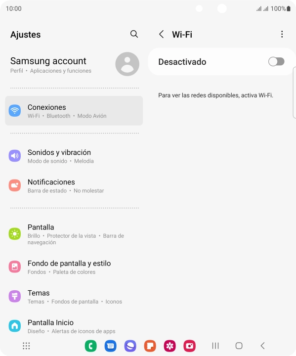 Pulsa el indicador para activar la función.