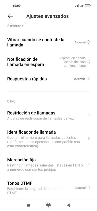 Pulsa Marcación fija.