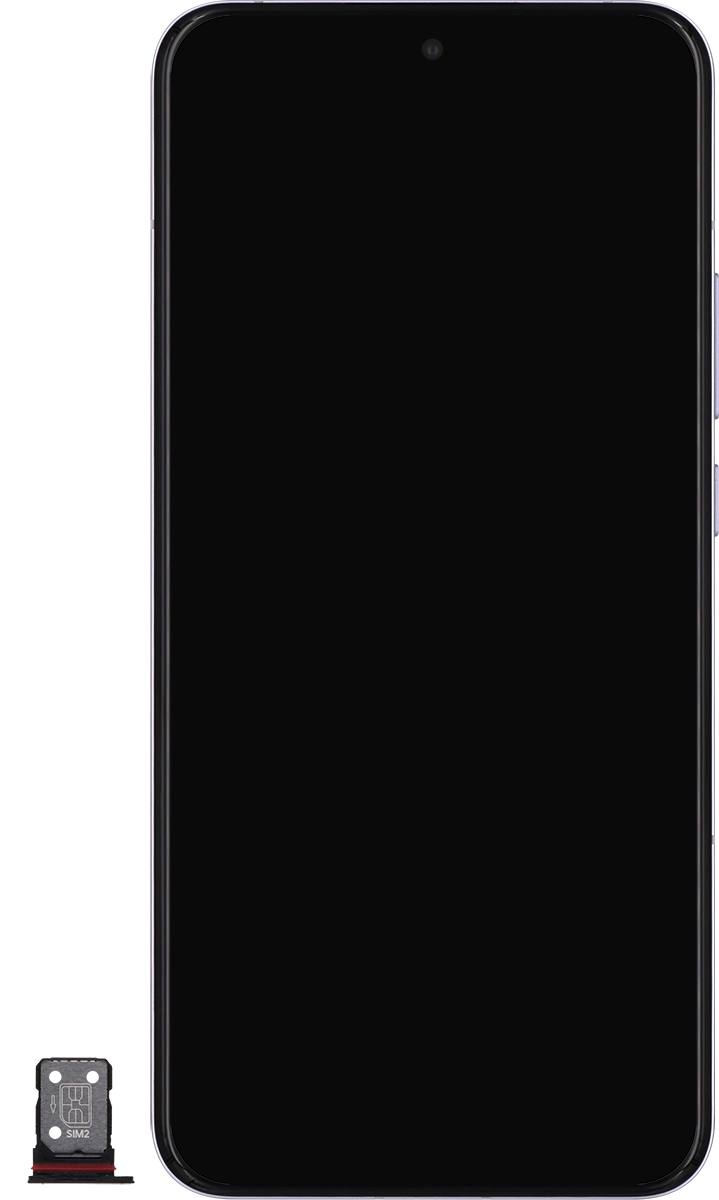 Gira la tarjeta SIM siguiendo la ilustración del segundo contenedor de la tarjeta SIM y colócala en el contenedor.