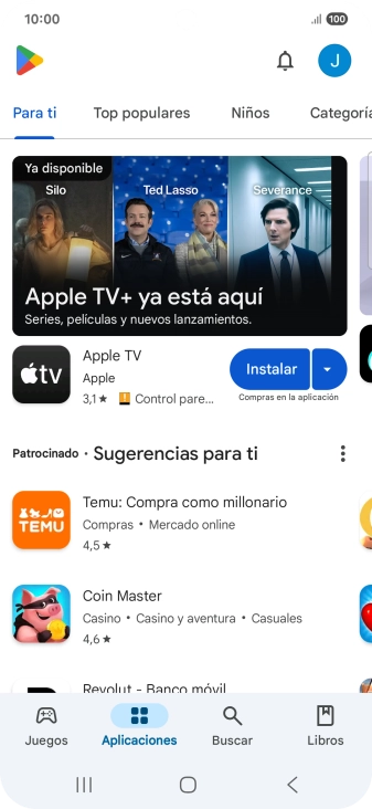 Pulsa el icono de perfil.