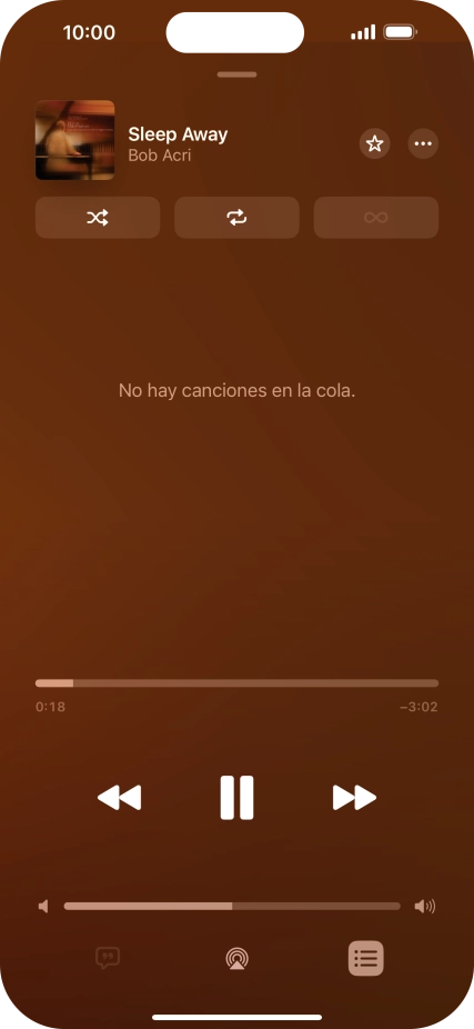 Pulsa el icono de reproducción aleatoria para activar o desactivar la función.