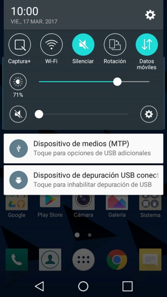 Pulsa el icono de ajustes.