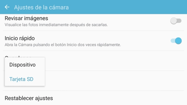 Pulsa Dispositivo para guardar tus videoclips en la memoria del teléfono.