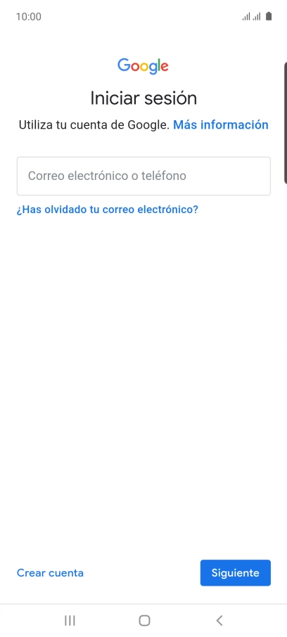Si no tienes una cuenta de Google, pulsa Crear cuenta y sigue las indicaciones de la pantalla para ver cómo crear una cuenta nueva.