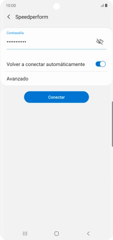 Introduce la contraseña de la red wifi y pulsa Conectar.