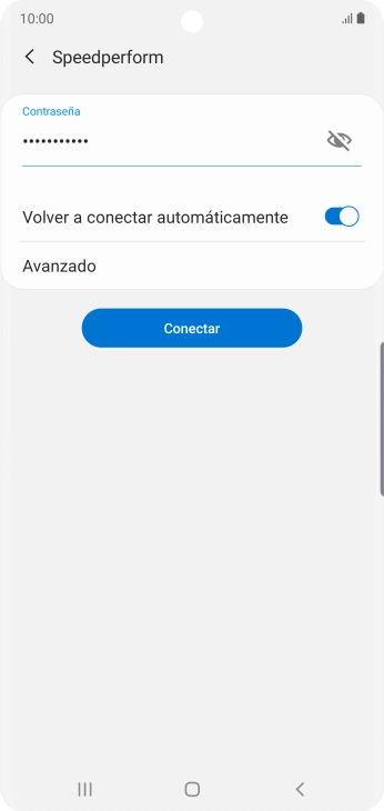 Introduce la contraseña de la red wifi y pulsa Conectar.