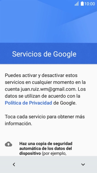 Sigue las indicaciones de la pantalla para transferir contenido desde el otro teléfono y finalizar la activación de tu teléfono.