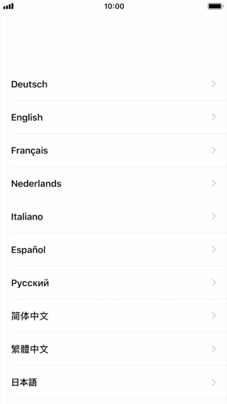 Pulsa el idioma deseado.