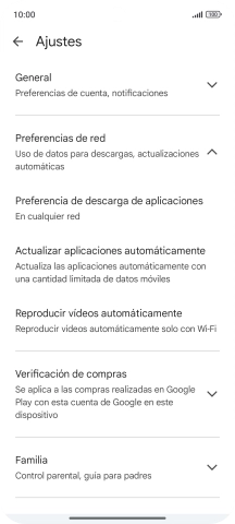 Pulsa Actualizar aplicaciones automáticamente.