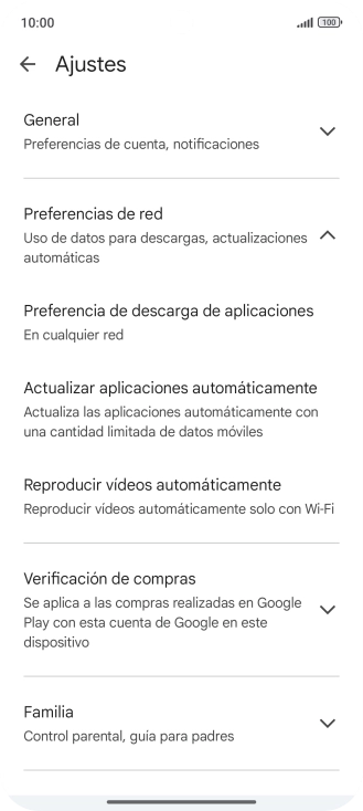Pulsa Actualizar aplicaciones automáticamente.