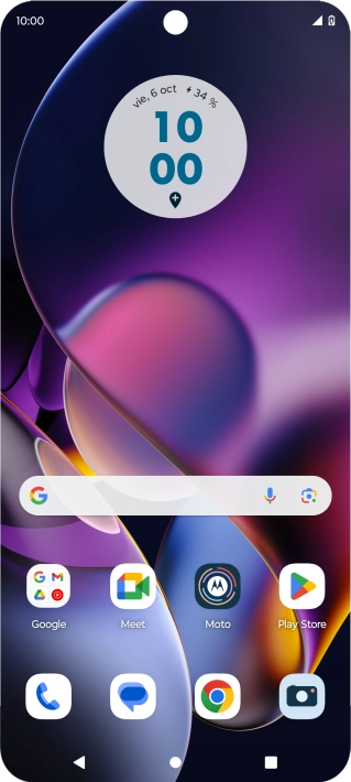 Desliza el dedo hacia arriba por la pantalla.