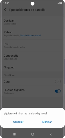 Pulsa Eliminar.