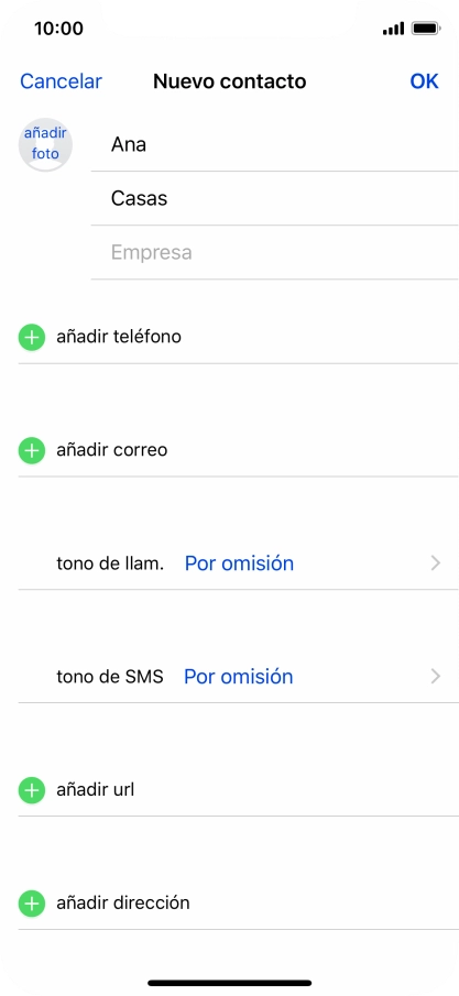 Pulsa añadir teléfono.