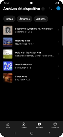 Pulsa el archivo de música deseado.