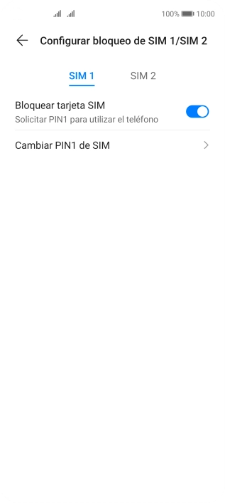 Pulsa la tarjeta SIM deseada.
